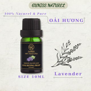 Tinh Dầu Oải Hương Pháp 10ml Guniss | Treo Xe Ô Tô, Thơm Phòng | Thiên Nhiên, Nguyên Chất 100%, Có Kiểm Định COA.
