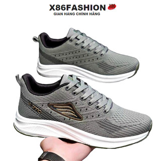 Giày thể thao sneaker nam cao cấp X86fashion-Wn021 xám rêu chất vải lưới cao cấp (BH-1 NĂM)
