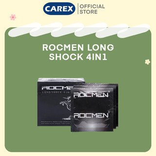 [SỐC][HÀNG CHÍNH HÃNG] Bao cao su Rocmen ngựa đen 4 trong 1 - Gân gai, ôm sát kéo dài thời gian, Hộp 3 bao