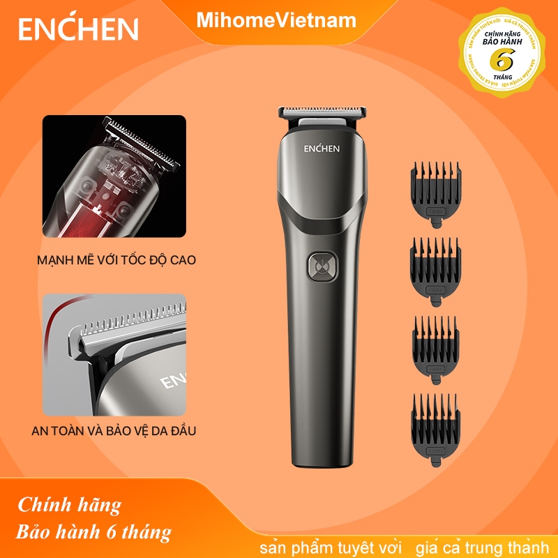 Tông đơ cắt tóc đa chức năng Enchen Beardo 2 chất liệu thép không gỉ, mạnh mẽ với tốc độ cao, Đường cắt an toàn