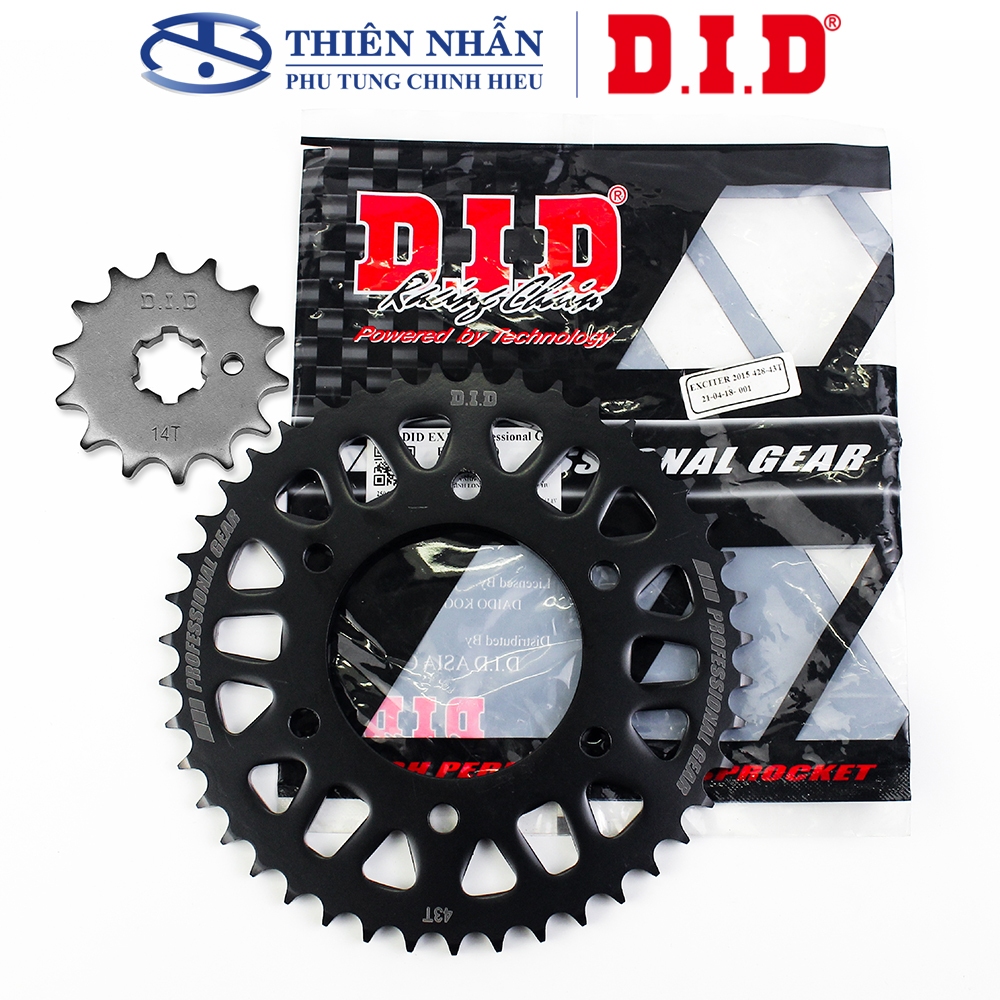 Nhông Sên Dĩa DID Exciter 150, Fz150i sên Metalic Red 428HDS-122RB, 14T-43T