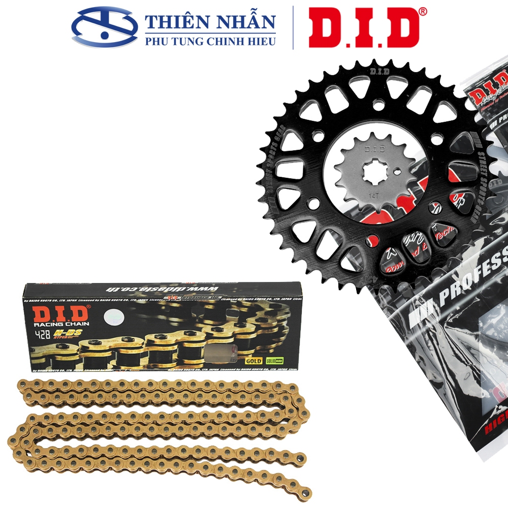 Nhông Sên Dĩa DID Exciter 150 sên Metalic Gold 428HDS-122RB, 14T-42T