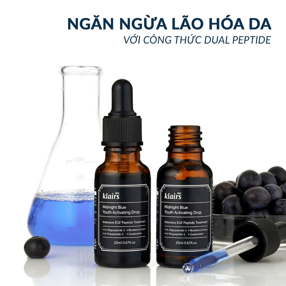 Tinh Chất Dưỡng Phục Hồi Da Ban Đêm Klairs Midnight Blue Youth Activating Drop
