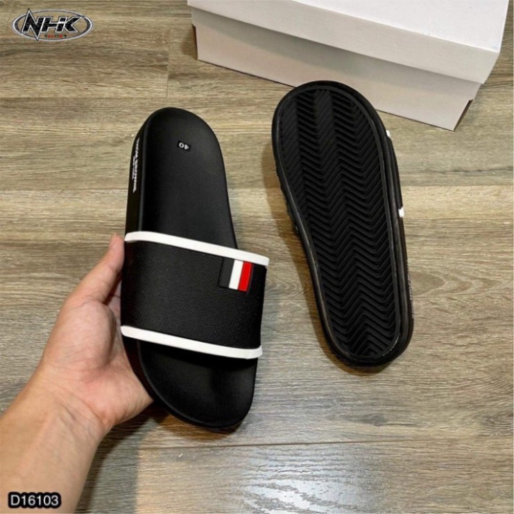 Dép nam quai ngang, dép THOME nam đế đúc eva chống ngấm nước, quai êm chạy viền trắng siêu nét