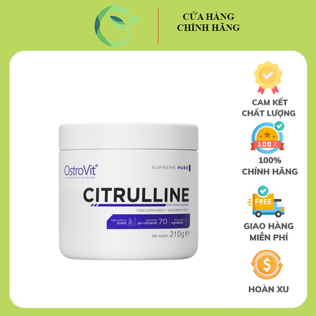 Ostrovit Citrulline - Hỗ Trợ Phát Triển Cơ Bắp, Căng Phồng Cơ Tối Đa
