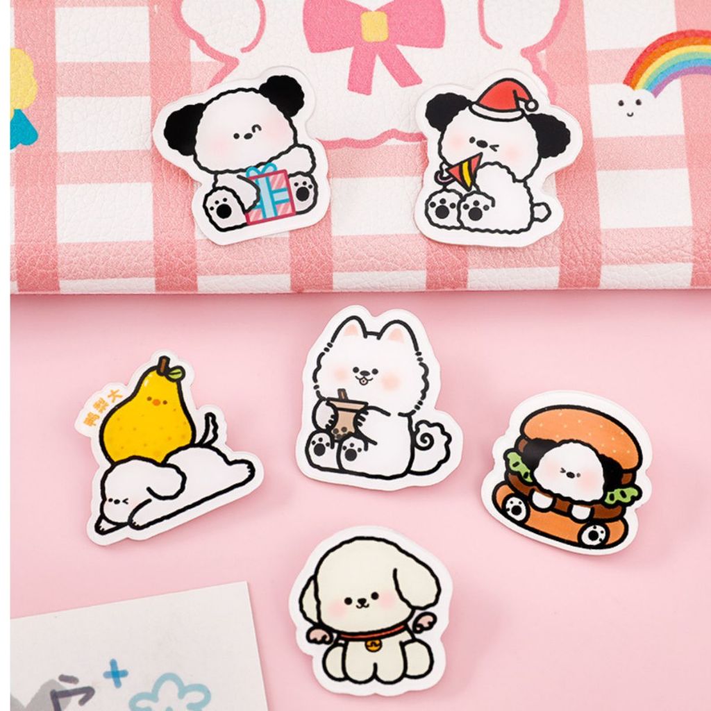 Ghim cài balo huy hiệu cài áo acrylic hình chó con