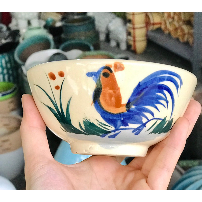 Chén gà ko chân Đinh size 12cm ảnh thật 100%