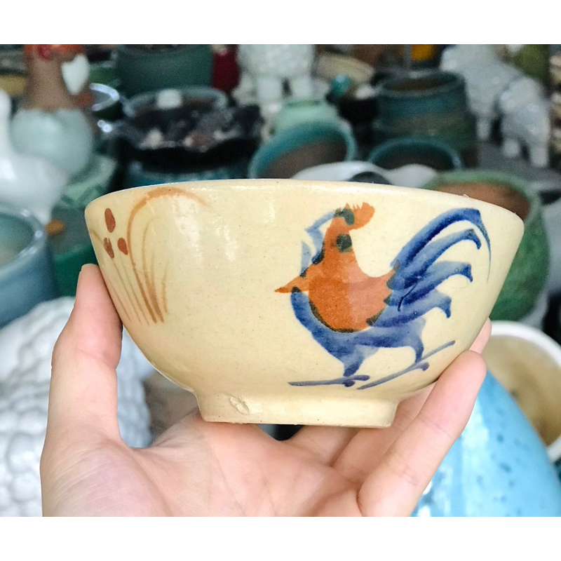 Chén gà ko chân Đinh size 12cm ảnh thật 100%