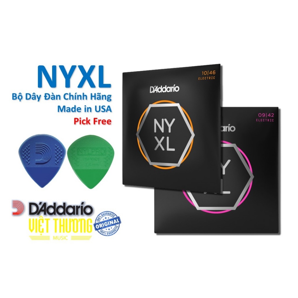 Bộ dây đàn guitar điện chính hãng D'addario NYXL0942 NYXL1046