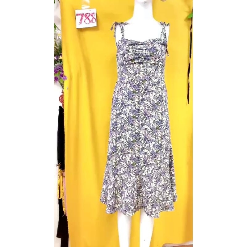 đầm dây tím đuôi cá size S-M. S788