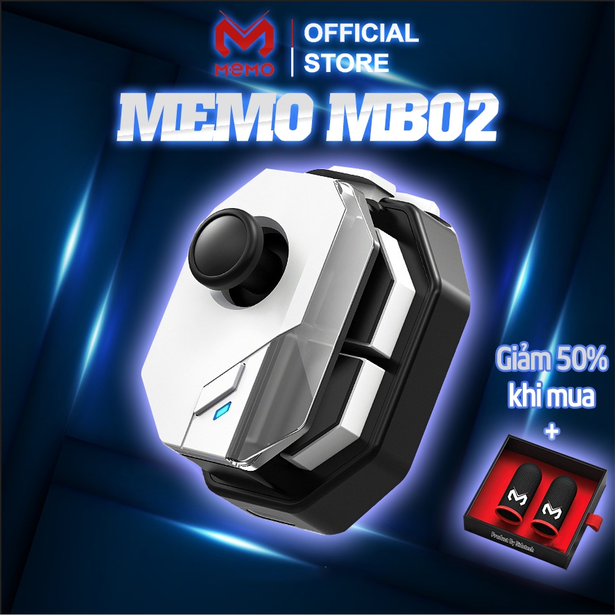 Tay cầm chơi game điện thoại MEMO MB02 joystick giúp ghìm tâm auto tap macro combo liên quân freefire FF tốc chiến pubg