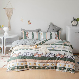 set chăn ga gối xanh (ảnh thật)