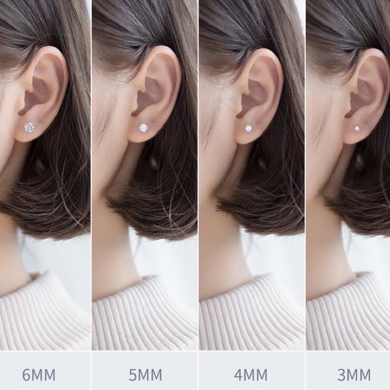 BÔNG TAI NỤ ĐÁ CZ CAO CẤP BẠC TA