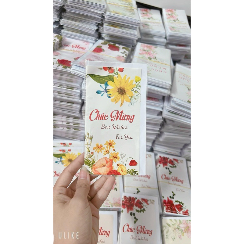 Thiệp chúc mừng kèm phong bì