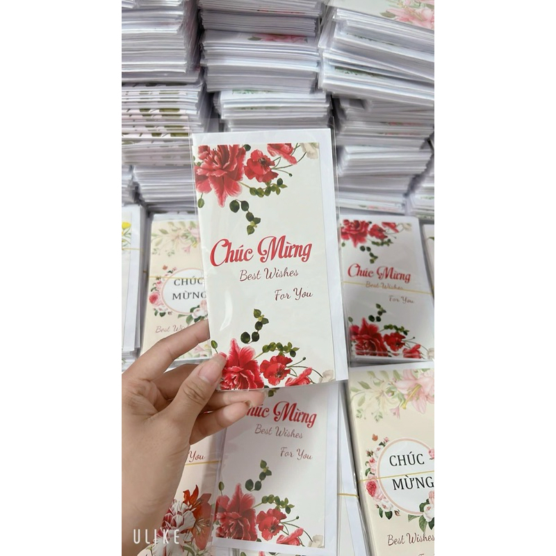 Thiệp chúc mừng kèm phong bì