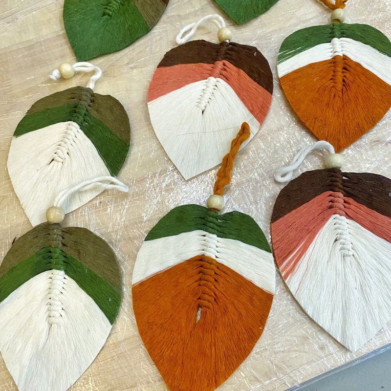 Lá Macrame trang trí thủ công, quà tặng
