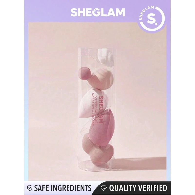 SHEGLAM Set 6 Mút Trang Điểm Nhiều Kích Cỡ