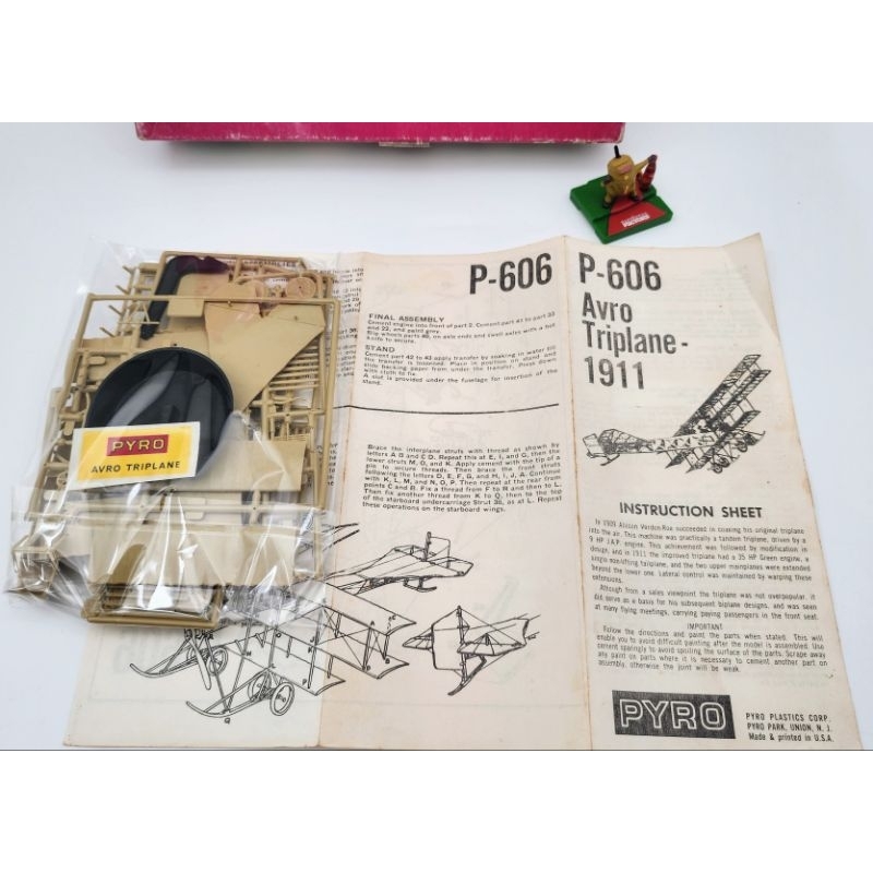 Mô hình quân sự, 1: 48, PYRO, U.S.A 1970, máy bay Avro Triplane 1911
