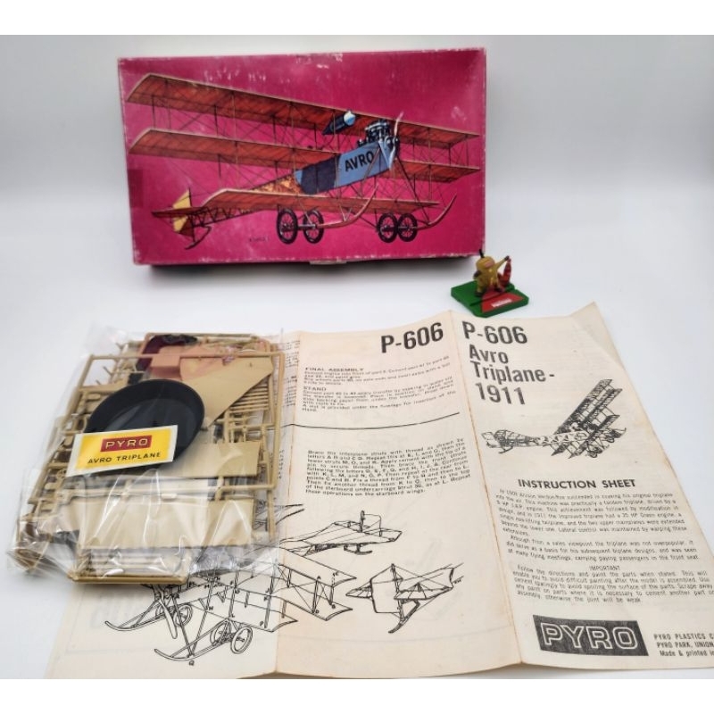 Mô hình quân sự, 1: 48, PYRO, U.S.A 1970, máy bay Avro Triplane 1911