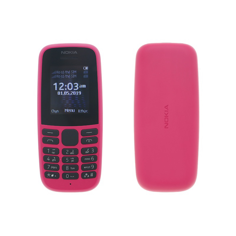 Điện thoại Nokia 105 4G 2 Sim bản mới nhất 2019, Điện Thoại Main Zin Chính Hãng 100% Loa To Sóng Khoẻ Kèm Pin Sạc