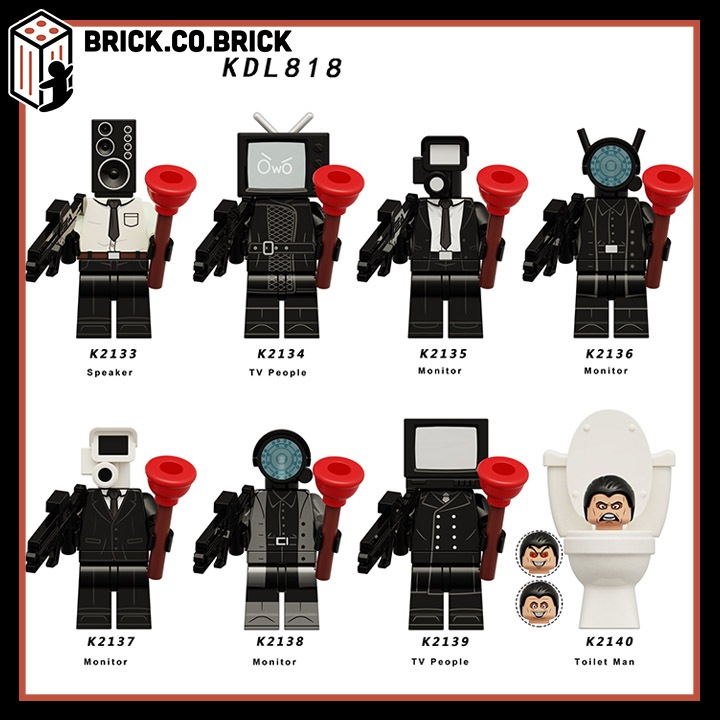 Skibidi Toilet Mô hình Lắp ráp Nhân vật  Nhà Vệ Sinh Người Đồ chơi  Series Âm Thanh Người Truyền Hình Người Màn Hình