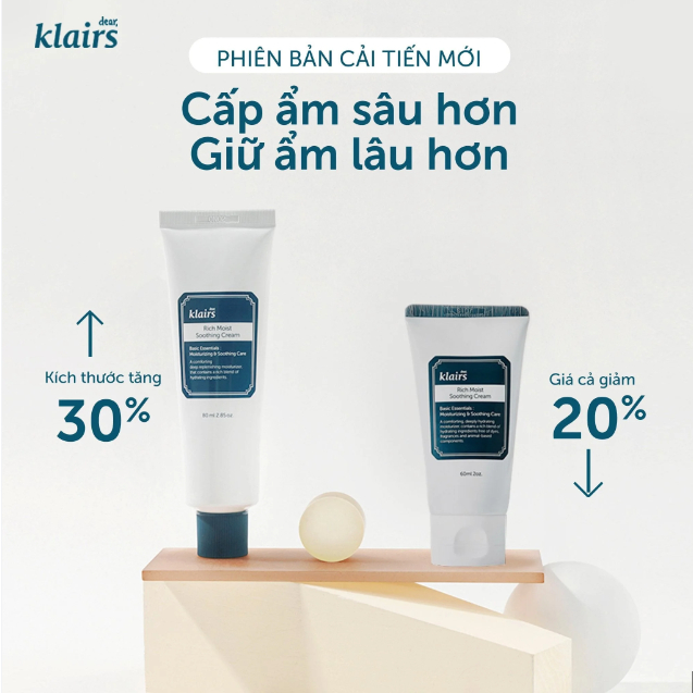 Kem Dưỡng Ẩm Sâu Dear Klairs Rich Moist Soothing Cream