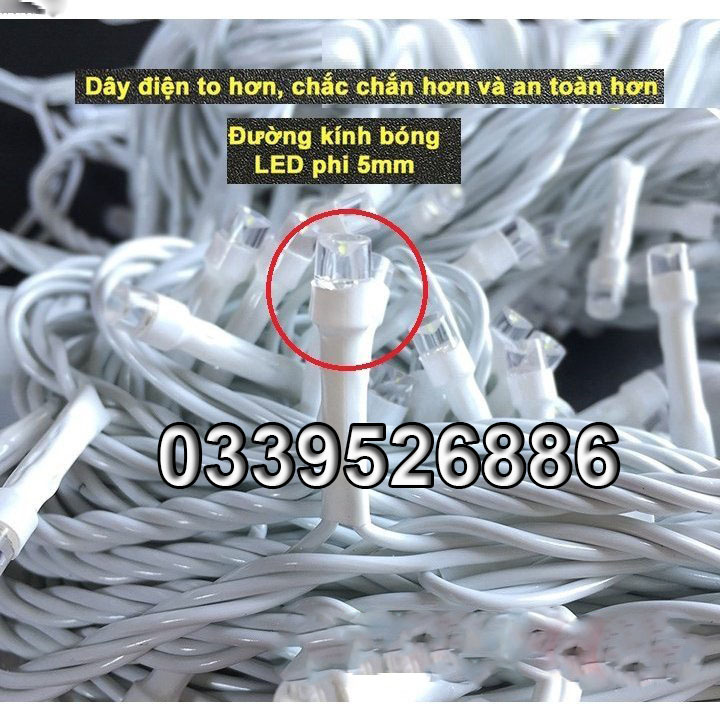 Led đúc quấn cây dài chống nước 20m 50m 100m chuẩn hàng