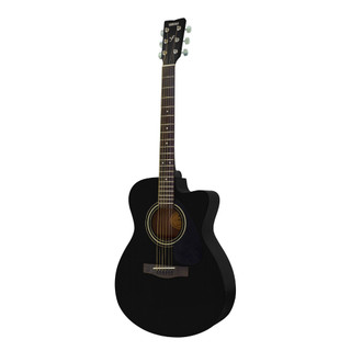 Đàn Guitar Acoustic, Guitar thùng - Yamaha FS100C - Black, dáng hòa nhạc Cutaway, mặt đàn gỗ vân sam