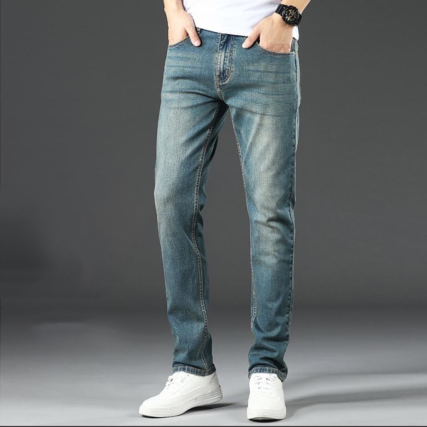 Quần jean nam skinny màu xanh Retro AVOCADO, quần bò co giãn 4 chiều slimfit chất vải bò cao cấp