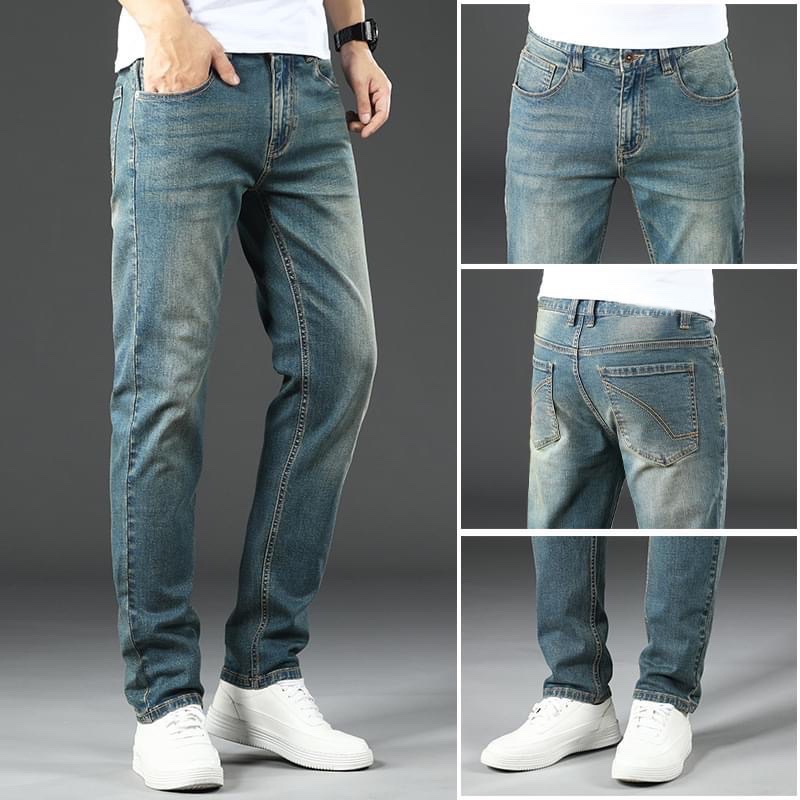 Quần jean nam skinny màu xanh Retro AVOCADO, quần bò co giãn 4 chiều slimfit chất vải bò cao cấp