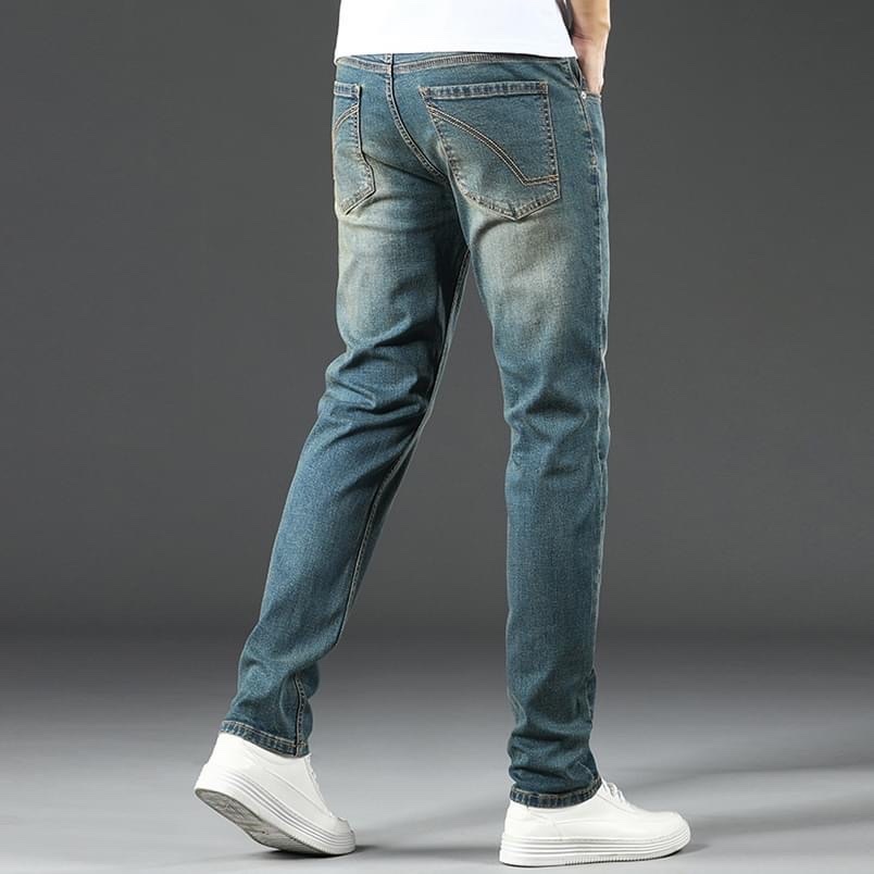 Quần jean nam skinny màu xanh Retro AVOCADO, quần bò co giãn 4 chiều slimfit chất vải bò cao cấp đường phố