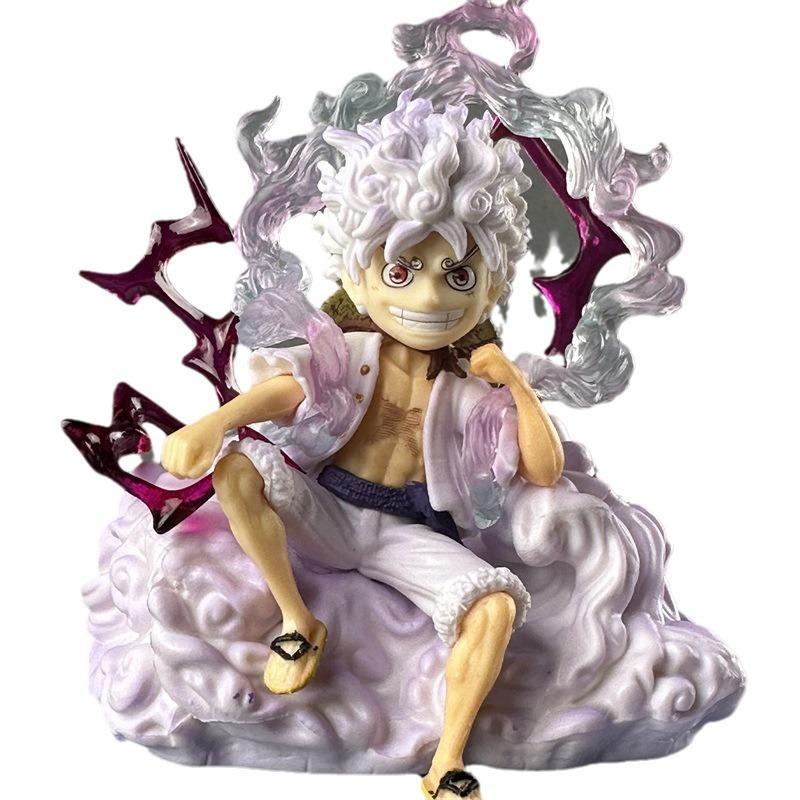 Mô hình Luffy Gear 5 tư thế ngồi siêu đẹp 13cm- One piece