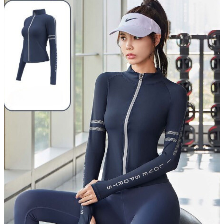 Áo Tập GYM, YOGA, ZUMBA Nữ Có Mút, Áo Khoác Tập Nữ Thể Thao