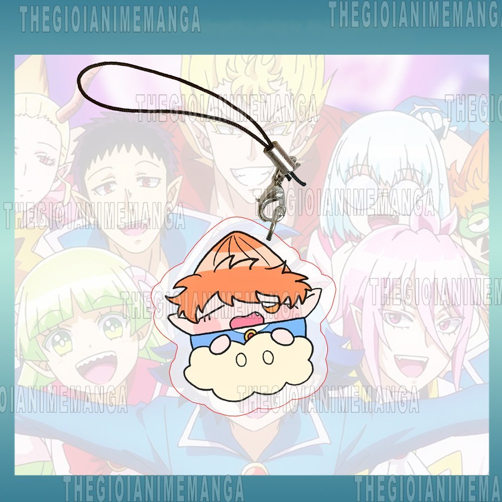 Dây treo điện thoại IRUMA GIÁ ĐÁO ver THU NHỎ Mairimashita! Iruma-kun anime chibi mica trong acrylic xinh xắn