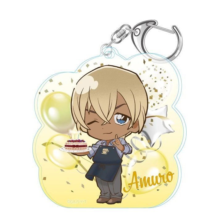 Móc khóa DETECTIVE CONAN ver SINH NHẬT Thám tử lừng danh in hình anime chibi mica trong acrylic keyring dễ thương