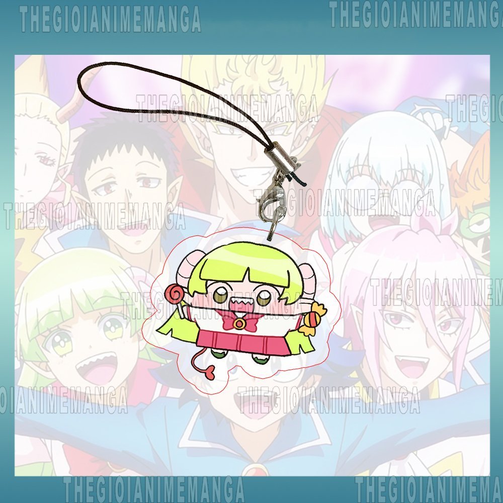 Dây treo điện thoại IRUMA GIÁ ĐÁO ver THU NHỎ Mairimashita! Iruma-kun anime chibi mica trong acrylic xinh xắn