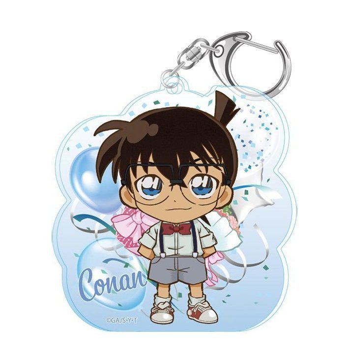 Móc khóa DETECTIVE CONAN ver SINH NHẬT Thám tử lừng danh in hình anime chibi mica trong acrylic keyring dễ thương