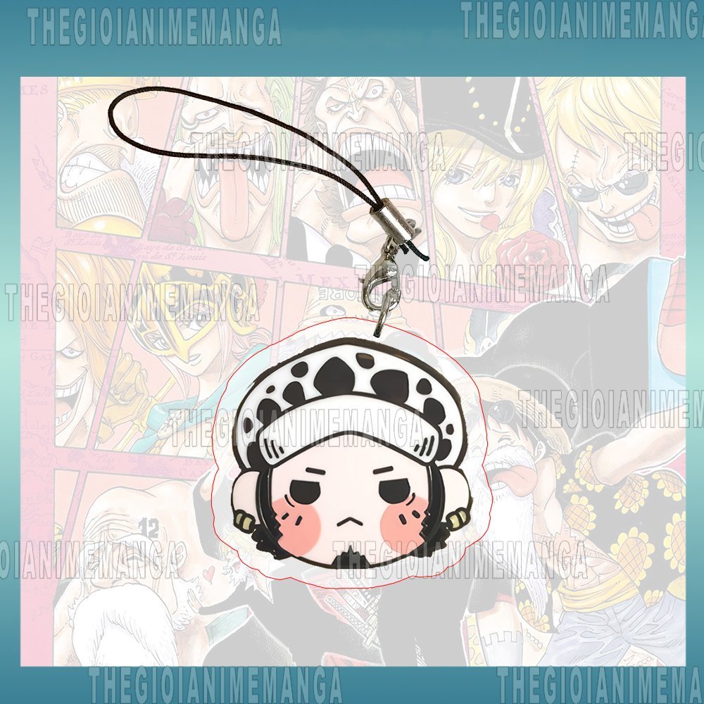 Móc dây treo điện thoại ONE PIECE ver FACE anime chibi popsocket griptok mica acrylic treo chìa khóa