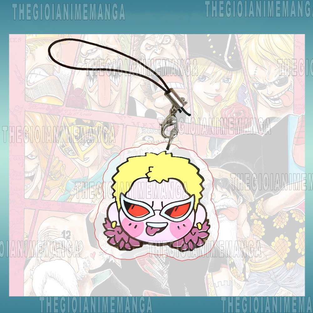 Móc dây treo điện thoại ONE PIECE ver FACE anime chibi popsocket griptok mica acrylic treo chìa khóa