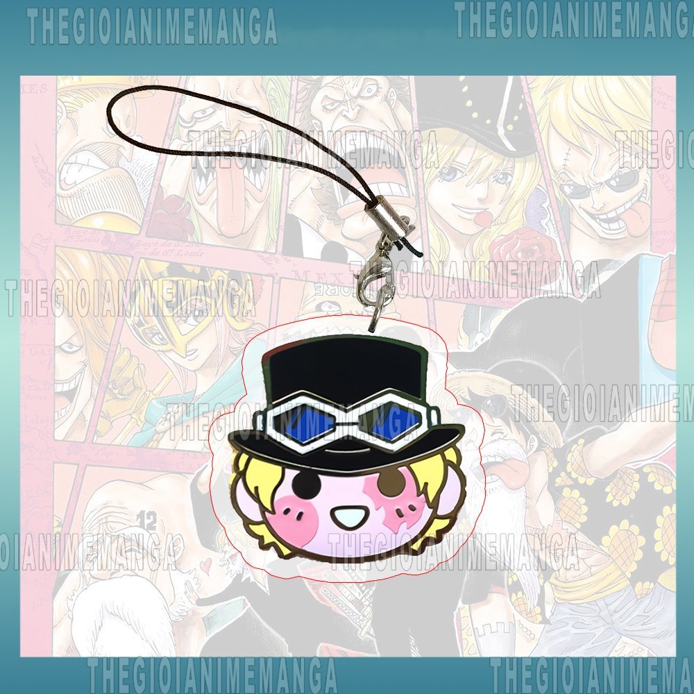 Móc dây treo điện thoại ONE PIECE ver FACE anime chibi popsocket griptok mica acrylic treo chìa khóa