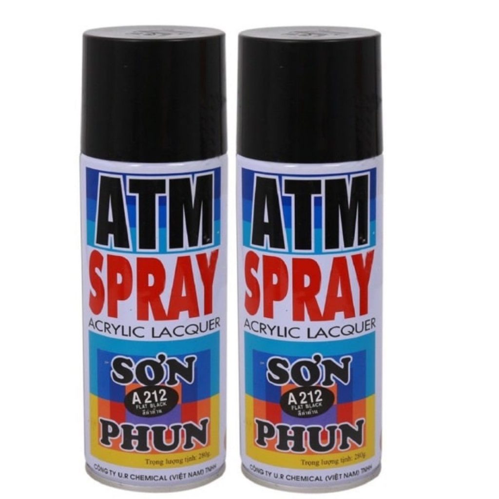 Sơn xịt ATM màu Đen mờ A212 - Hàng chính hãng