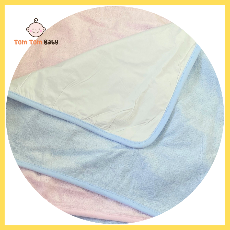 COMBO 5 tấm lót chống thấm cotton JOU mềm, mịn cho bé sơ sinh kích thước 35x40cm - 1 Mặt cotton, 1 mặt chống thấm PE
