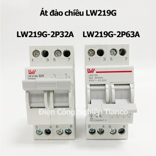 Át đảo chiều lw 32a 63a/2p/220v cầu dao đảo chiều dạng aptomat 2p 32a 2p 63a lvv