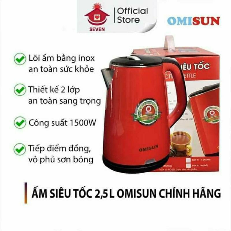 Ấm siêu tốc OMISUN 2.5L