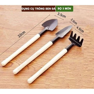 bộ làm vườn 3 món - dụng cụ làm vườn ( lớn và nhỏ ).