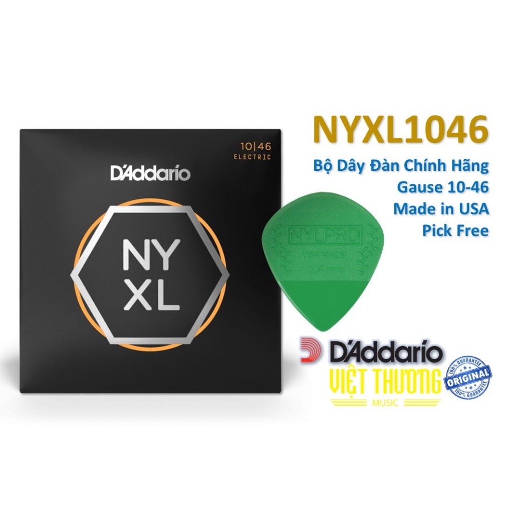 Bộ dây đàn guitar điện chính hãng D'addario NYXL0942 NYXL1046
