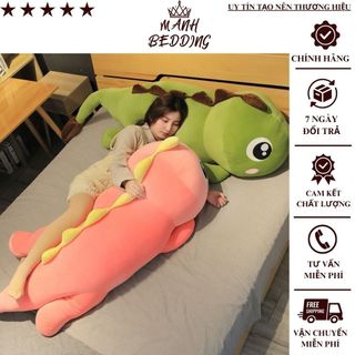 Gấu bông khủng long đuôi tim siêu to khổng lồ, khủng long mắt lồi - Chất liệu cao cấp siêu êm siêu mịn - GB12