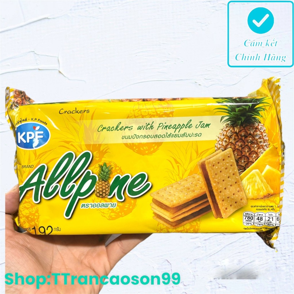 Bánh quy nhân mứt dứa Allpine KPF 192g Thái Lan