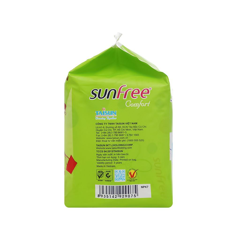 Combo 8 Gói Băng Vệ Sinh Sunfree Có Cánh 24cm