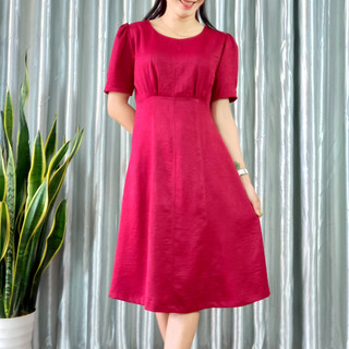 Đầm Nhún Ngực  Váy Xoè chữ  A Chất Liệu Tằm Ướt Không Nhàu Hàng Thiết Kê Baba Style